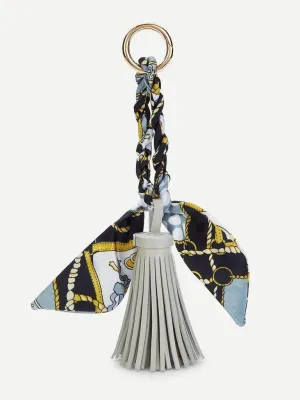 Scarf Decorated Tassel Keychain