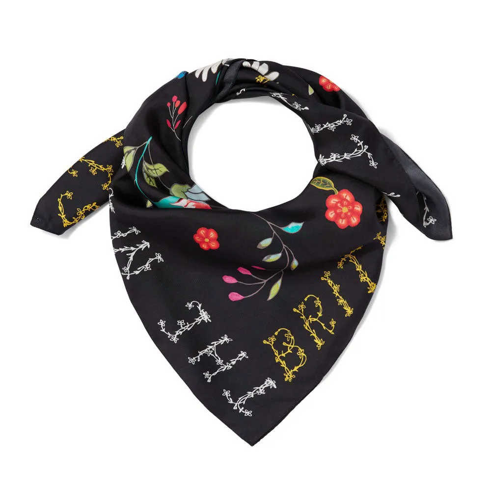 British Floral Square Scarf