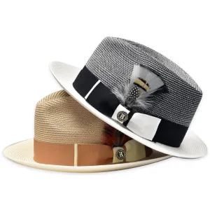 Bruno Capelo Bailey Two-Tone Straw Fedora