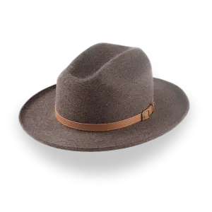 Custom Crafted Open Road Fedora in Mélange Fur Felt | The Tatooine