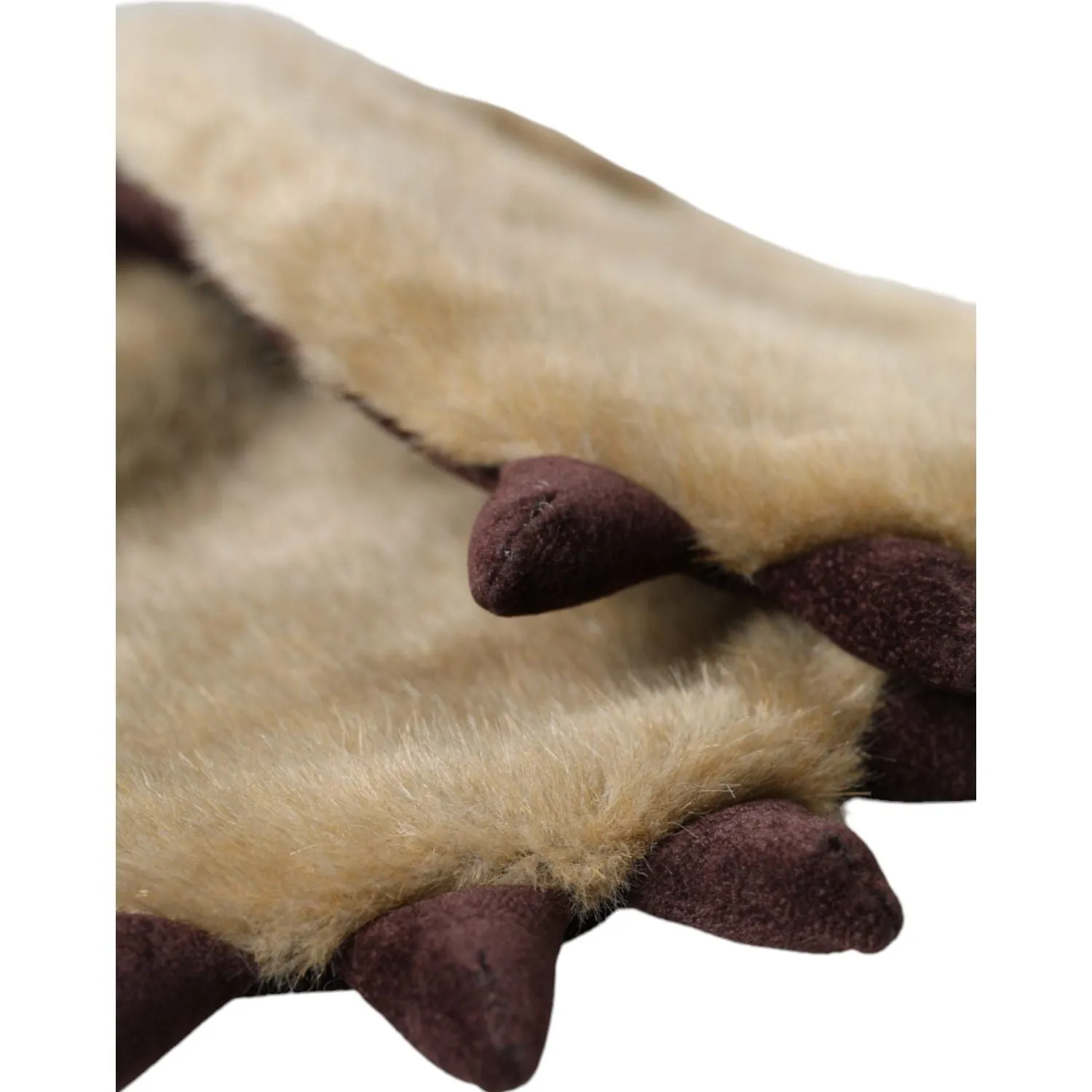 Dolce & Gabbana Beige Acrylic Knitted Fur Wrist Mitten Gloves