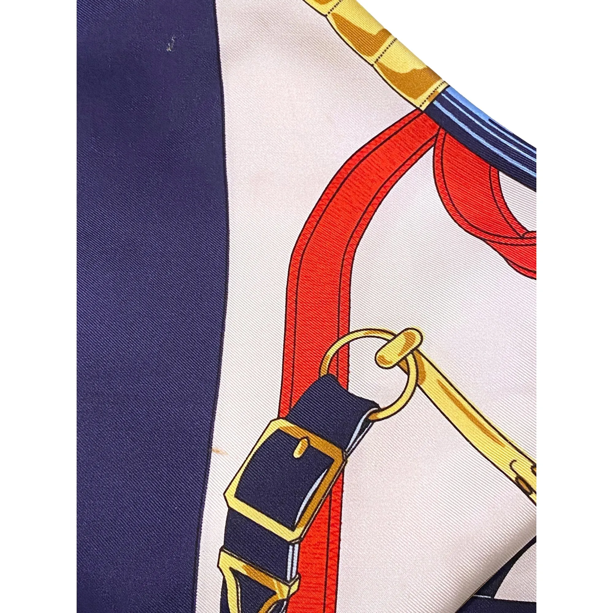 Hermes Eperon Dor Tellier Printed Silk Shawl Scarf