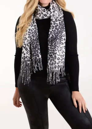 Leopard Print Tassel Scarf (3 Colours)