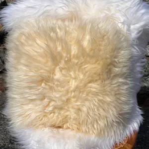 Miss Peach Sheepskin Pillow