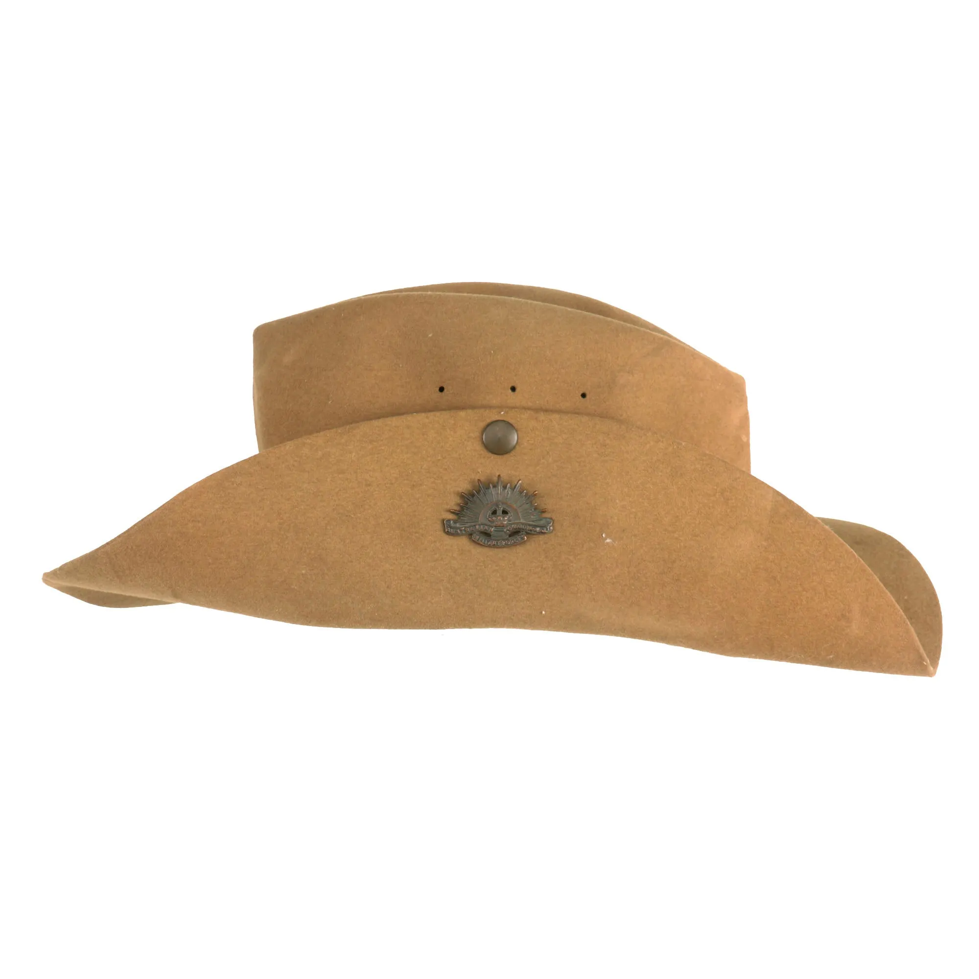 Original Australian WWII Australian Commonwealth Military Forces Slouch Hat by Vero & Everitt Ltd. - Dated 1943 - Size 7 ¼