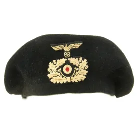 Original German WWII Army M1934 Schutzmütze Panzer Beret Crown Cover Piece