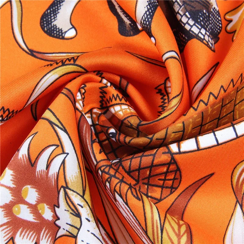 Pre Order:  Animal Kingdom Print Twill Silk Square Scarf