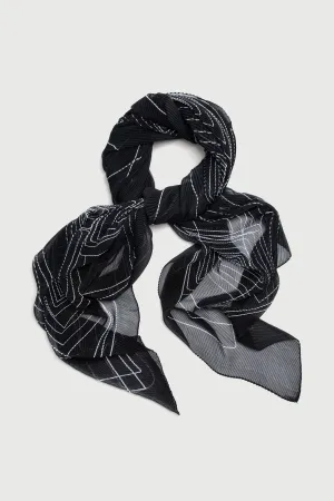 Square Geo Pleated Scarf