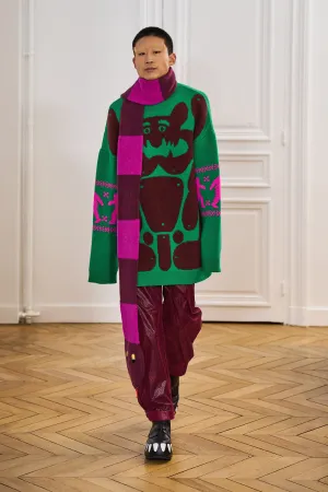 Walter Van Beirendonck Snake Scarf Tawny Port / Pink